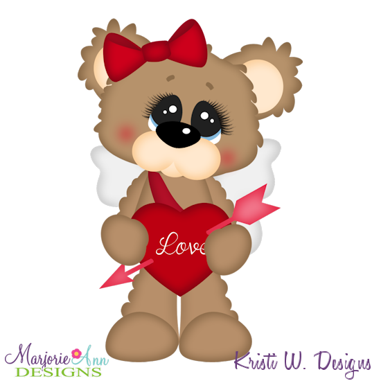 Cupid Bear SVG Cutting Files Includes Clipart - Click Image to Close